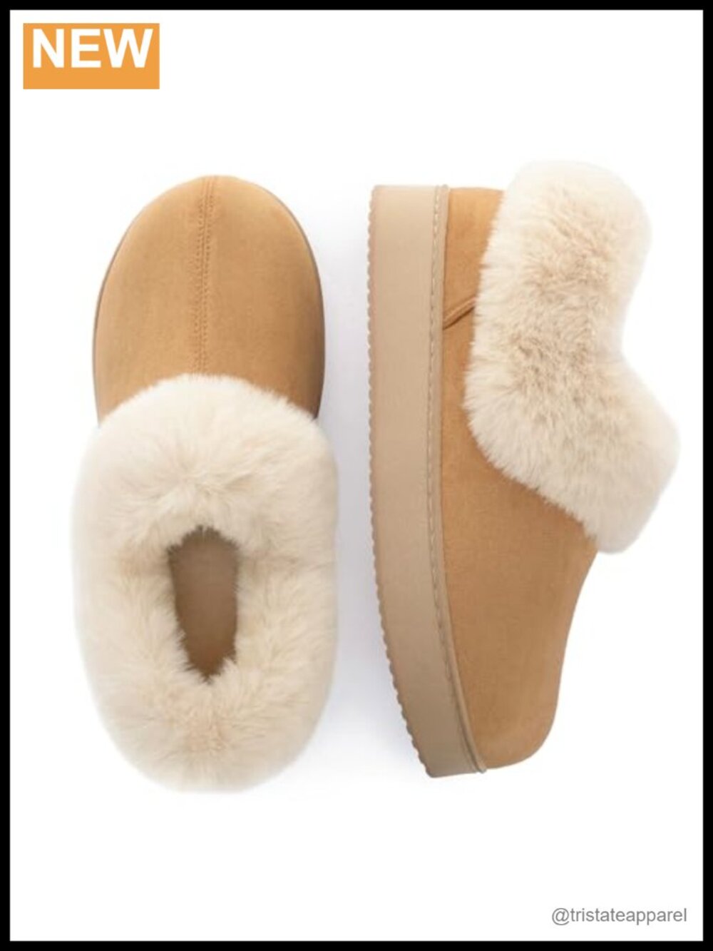 Fuzzy Microsuede Slippers Memory Foam Faux Fur Lined Indoor Outdoor